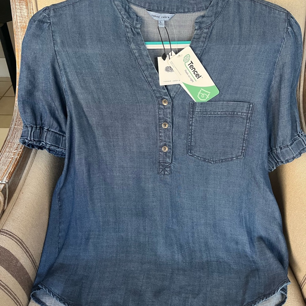 Denim - tencel Blue Women's Top